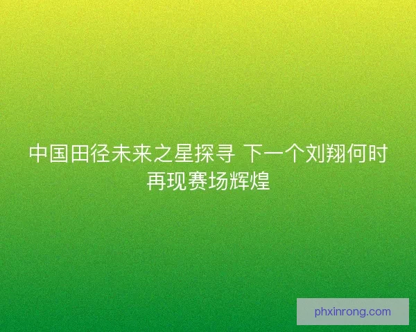 中国田径未来之星探寻 下一个刘翔何时再现赛场辉煌