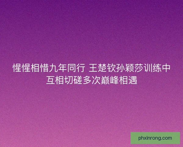 惺惺相惜九年同行 王楚钦孙颖莎训练中互相切磋多次巅峰相遇